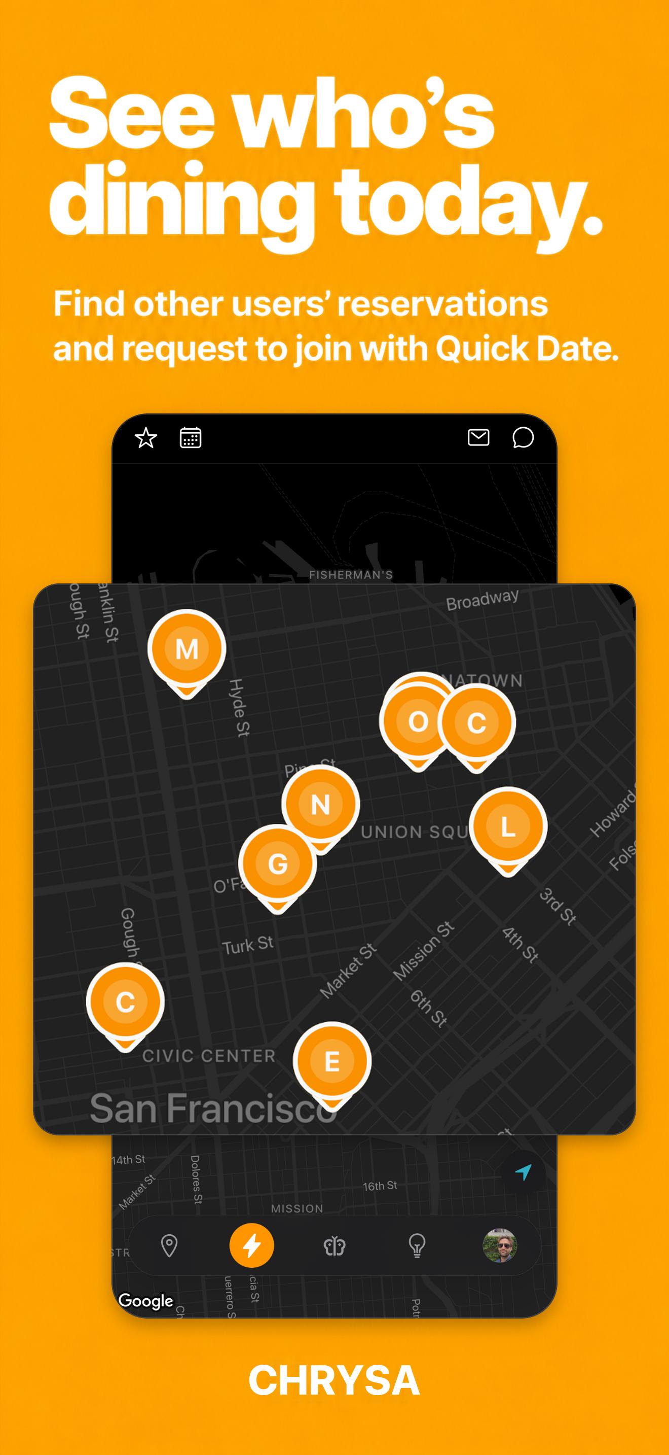 展示当天邀约的Quick Date地图